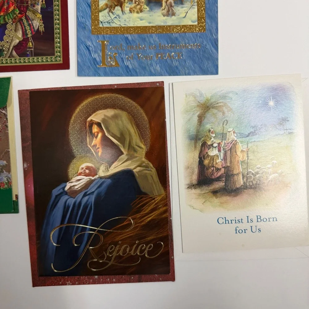 Lot of 65 Assorted Religious Christmas Greeting Cards Bulk Nativity Scripture